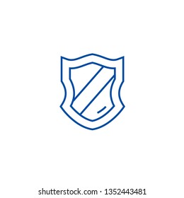 Schield line icon concept. Schield flat  vector symbol, sign, outline illustration.