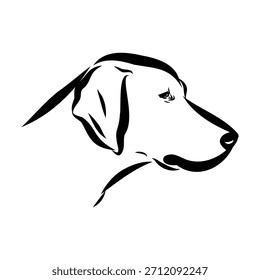 Schiller's Hound, a dog, vector sketch