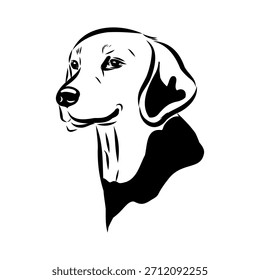 Schiller's Hound, a dog, vector sketch