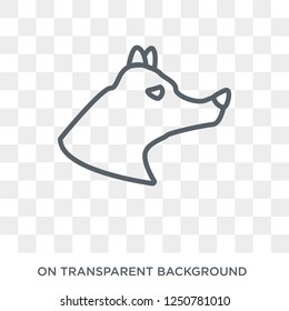 Schipperke dog icon. Trendy flat vector Schipperke dog icon on transparent background from dogs collection. High quality filled Schipperke dog symbol use for web and mobile