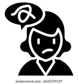 Elemento del icono de la esquizofrenia para el diseño