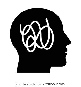 Schizophrenia Vector Glyph Icon For Personal And Commercial Use.
