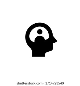 schizophrenia vector icon design on white background