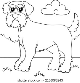 Schnauzer Dog Coloring Page for Kids