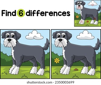 El Perro Schnauzer encuentra las diferencias 