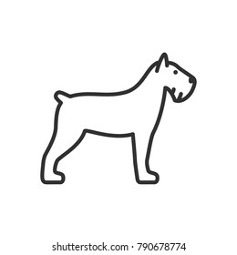 schnauzer. linear icon. Line with Editable stroke