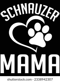 Schnauzer mama EPS file for cutting machine. You can edit and print this vector art with EPS editor.