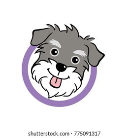 Schnauzer Puppy Face Vector