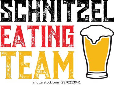 Schnitzel Eating Team Oktoberfest T-shirt Design