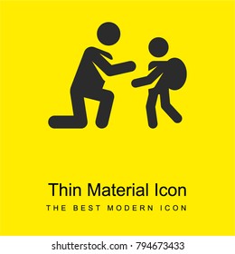 Scholar bright yellow material minimal icon or logo design