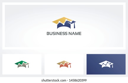 Scholar Graduation Hat Cap Chart Logo