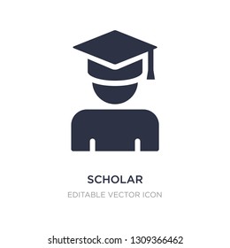 scholar icon on white background. Simple element illustration from Education concept. scholar icon symbol design.