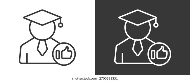 Ícone Acadêmico Definir Coleção De Vetores Isolada Em Preto E Branco