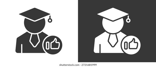 Ícone Acadêmico Definir Coleção De Vetores Isolada Em Preto E Branco