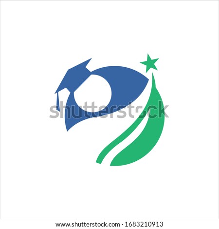 scholar vector logo graphic modern abstract