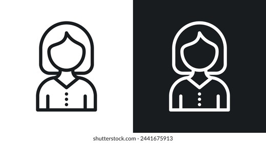 Scholarly Girl and Education Icons. Academic Learning and Student Symbols