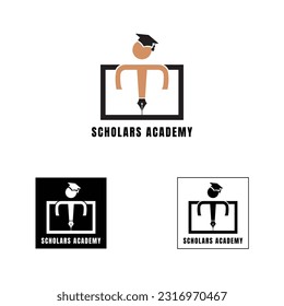 Scholars Academy logo for your educational institute brand identity.