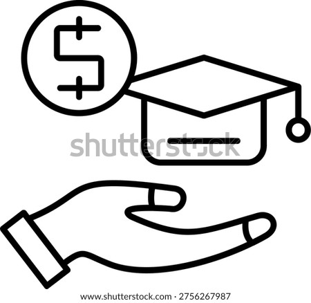 Scholarship Art vector Icon Design Illustration