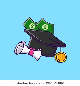 Scholarship Cartoon Vector Icons Illustration. Flat Cartoon Concept. Suitable for any creative project.