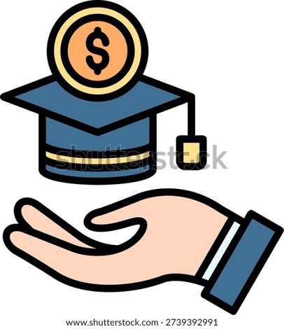 Scholarship Creative Vector Icon Design