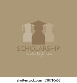 Scholarship Education Logo Design Template. Vector Illustration