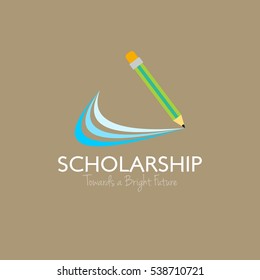 Scholarship Education Logo Design Template. Vector Illustration