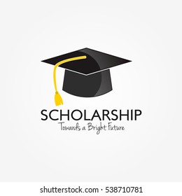 Scholarship Education Logo Design Template. Vector Illustration