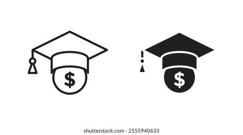 Scholarship flat simple vector symbols illustration.