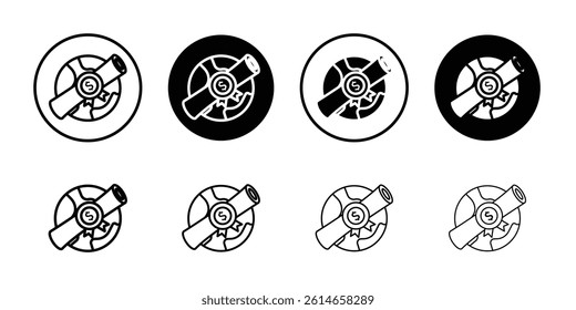Scholarship fund icon flat and simple set design