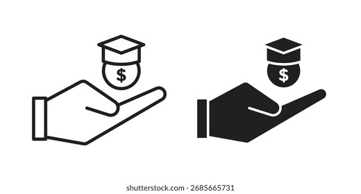 Scholarship fund icon simple vector symbol