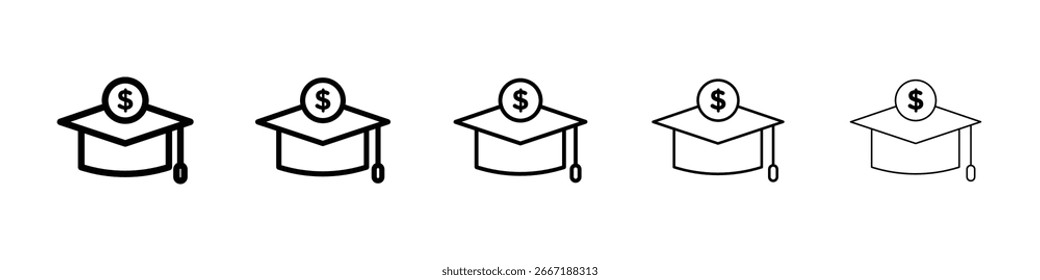 Colección de Vector de iconos de fondos de becas. EPS 10