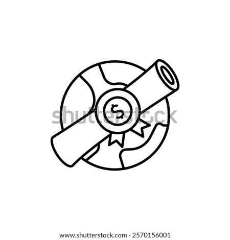 Scholarship fund icon Vector logo set flat