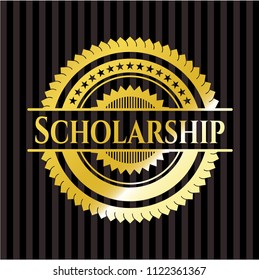 Scholarship gold emblem or badge