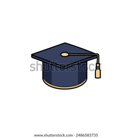 Scholarship hat vector icon, Education symbol