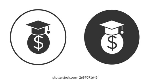 Ícone de bolsa de estudos doodle vetores, ilustração vetorial