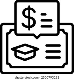 Scholarship Icon. Education and knowledge icon