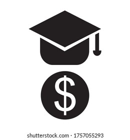 scholarship icon, education icon vector