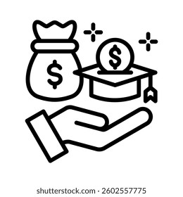 Scholarship Icon Element for Design