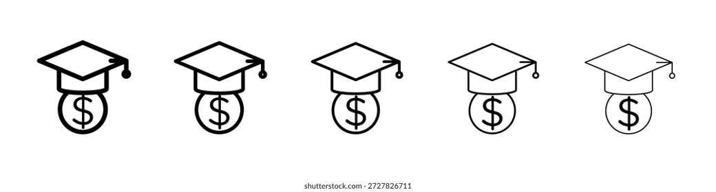Ícone de bolsa de estudos para projetos gráficos. Design de vetor de ícones