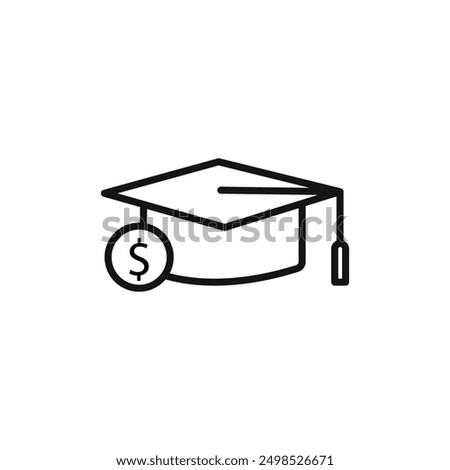 Scholarship icon isolated on white background
