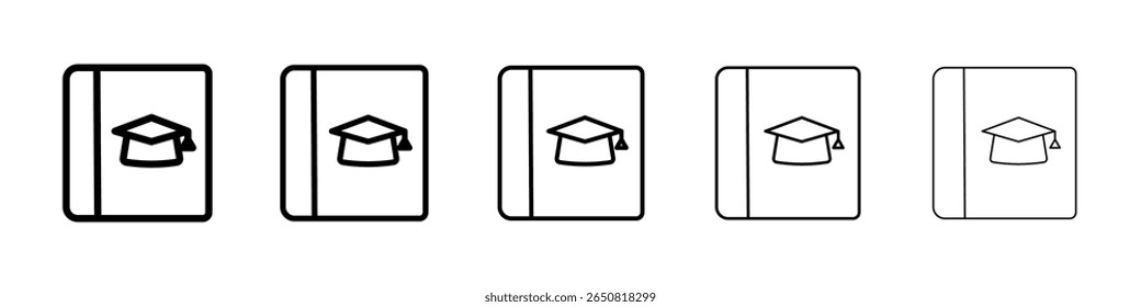 Icono de la beca Vector aislado en el fondo blanco