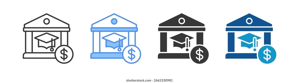 Scholarship Icon Set Multiple Style Collection