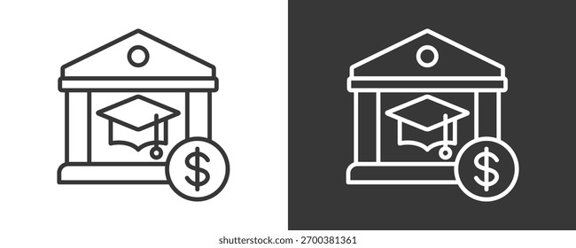 Conjunto De Iconos De Beca Colección De Vector Aislado En Blanco Y Negro