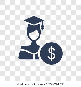 scholarship icon. Trendy scholarship logo concept on transparent background from E-learning and education collection