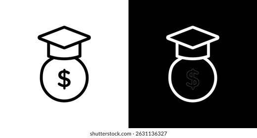 Icono de beca colección de Vector. ilustración de signo de Vector
