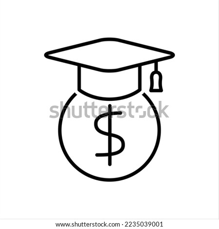 Scholarship icon vector graphic illustration