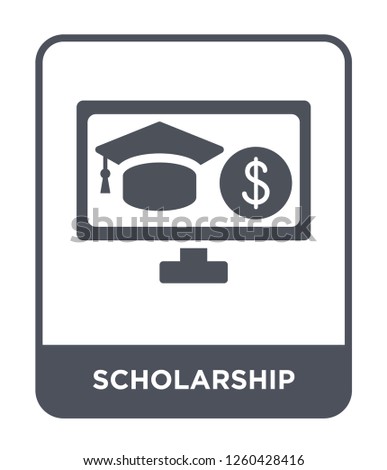 scholarship icon vector on white background., scholarship simple element illustration