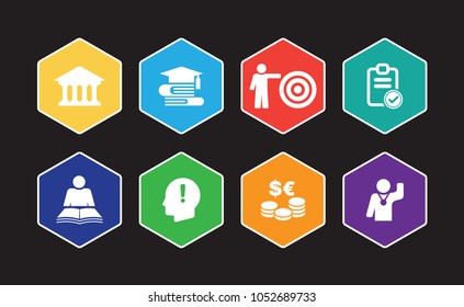 Scholarship Infographic Icon Set