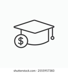 Scholarship isolated icon. vector illustration.