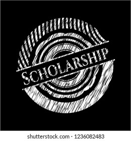 Scholarship on chalkboard